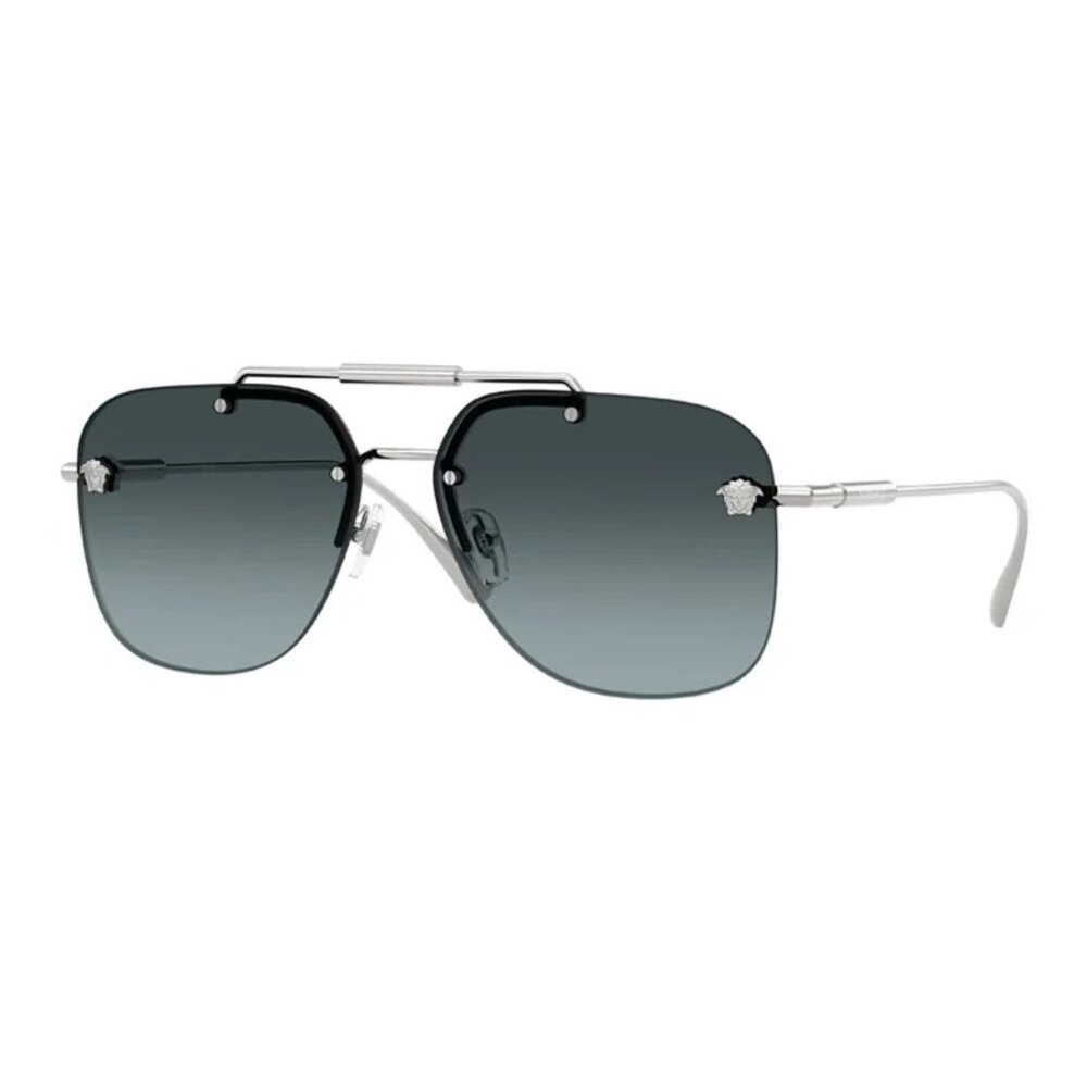 NEW VERSACE VE2296 1000/V1 SUNGLASSES SILVER MEN EYEWEAR VERSACE VE2296 1000V1